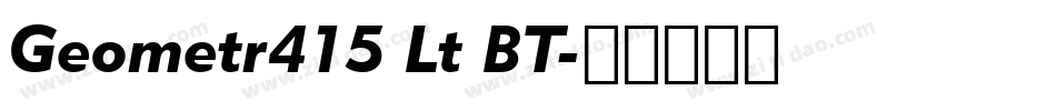 Geometr415 Lt BT字体转换